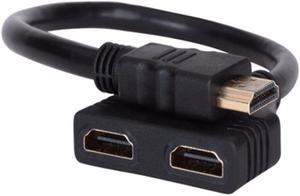 1PC HDMI 2 Dual Port Y Splitter 1080P HDMI v1.4 Male to Double Female Adapter Cable 1 In 2 Out HDMI Converter Connect Cable Cord