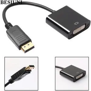 Displayport DP male to DVI Female Adapter Video Display Port Cable Converter for PC Laptop Black
