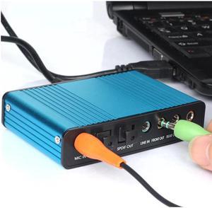 Sound Card 6 Channel 5.1 / 7.1 Surround Optical External Audio Card Converter CM6206 Chipset for Laptop Desktop