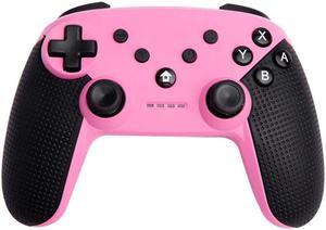 Game Joystick Bluetooth Gamepad for Nintendo Switch Lite Pro Controller PC Steam(Pink+ Black)