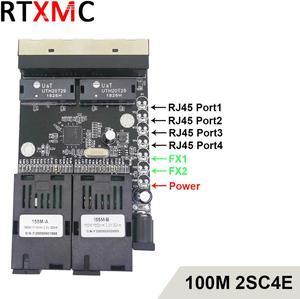 Board 2SC4E100M Fast Erhetnet 2F4E 10/100M Ethernet Switch 2 Fiber Port SC 25KM 4 UTP RJ45 Fiber Optical Switch PCBA Board