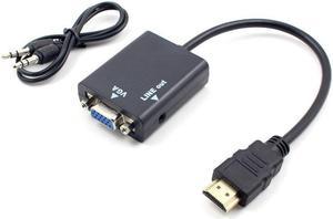 VGA Male to HDMI Female Converter Adapter Cable With Audio Output 1080P VGA HDMI Adapter