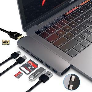 7 IN 1 USB 3.1 Type-C Hub To HDMI Adapter 4K Thunderbolt 3 USB C Hub with Hub 3.0 TF  Reader Slot PD for MacBook Pro/Air 2018