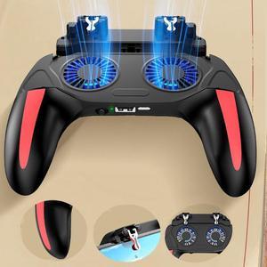 Mobile Phone Cooling Fan Radiator 6 Finger Trigger Cellphone Game Controller Phone Fast Cooling Gamepad