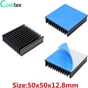 3pcs Aluminum Heatsink 50x50x12.8mm Heat Sink Radiator Cooling for Electronic Chip IC LED computer With Thermal Conductive Tape