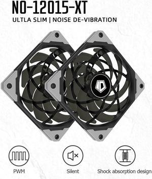 12015XT 120mm PWM PC Case Fan Ultra Slim Quiet Computer CPU Water Cooler Fan