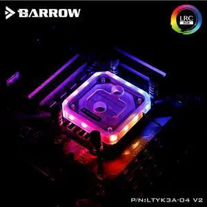 LTYK3A-04-V2, For RyzenAMD / AM4 / AM3 CPU Water Blocks, LRC RGB v2 Acrylic  Water Cooling Block cpu cooler cpu radiator