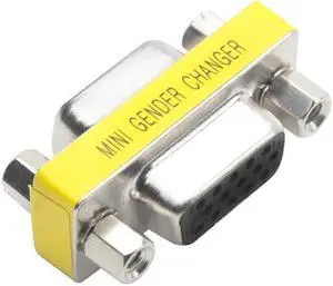 2pcs 15 Pin HD VGA/SVGA Female to Female Gender Bender Changer Adaptor Converter Swap 8899