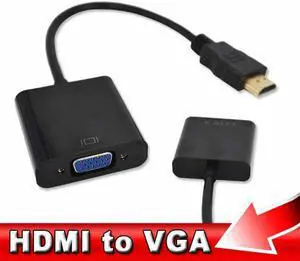 Male To Female HDMI to VGA Cable Adapter Converter Computer Cable With Built-in Chipset Support 1080P HDTV