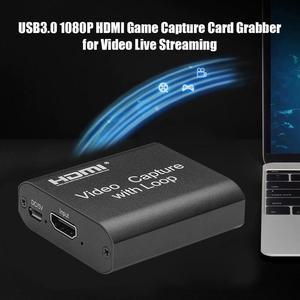 4K Input HDMI Capture Card Recorder Support Local 1080P Output USB Video Loop for Office Caring Computer Supplies