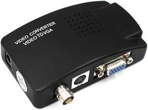 VGA Composite S-Video to VGA Converter Video Converter VGA Output Adapter Digital Switch Box for PC Mac TV Camera DVD DVR