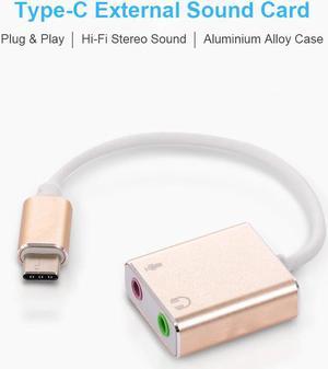 C Type C Type-C External Sound Card Hi-Fi Magic Voice 7.1 Audio Card Adapter -C to Jack 3.5mm Earphone Microphone