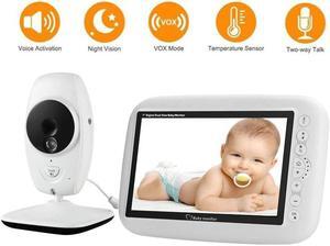 7 Inch Wireless Baby Monitor 720P HD Screen Camera Night Vision Intercom Lullaby Nanny Video Baby Monitor Supports Screen Switch
