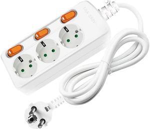Filter EU Plug Power supply Socket Switch Power Board Electrical Extension Cord Surge Protector for Home Office