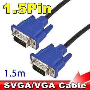 2017 New VGA SVGA HDB15 5FT 1.4M VGA Cable Male to Male Extension Monitor Cable for PC Computre CRT LCD LED Monitor