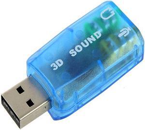 to 3.5mm Mic Headphone Jack Stereo Headset 3D Sound Card Audio Adapter PC