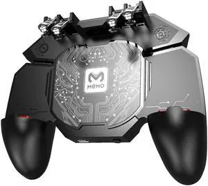 DL88 Six Finger PUBG Mobile Trigger Fire Button Joystick Gamepad With Cooling Fan Phone Cooler L1R1 Shooter Game Controller