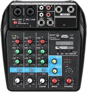 o Mixer 4 Channels with USB Reverb Effect o Mixer with Bluetooth Sound Card Function(EU Plug)