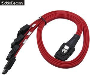 sata cable Mini  36P SFF-8087 host to 7pin SATA 6GB HD Splitter Breakout Cable target Hard Disk Data Cable