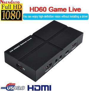 1080P 60 USB 3.0 HDMI AV Video Capture Card Drive  Plug & Play Full HD PC Game Recording Live Streaming Broadcast