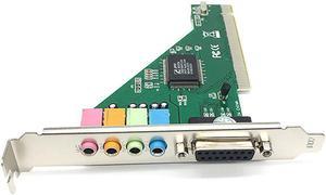 Remix PCI 4 Channel Midi Sound Card Accessories Computer 3D Easy Install 5.1 External Components For Windows XP7 32bit