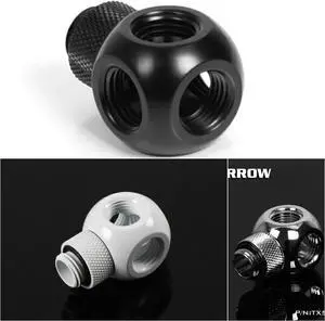 G1/4" Metal Multi-Way Fitting Connector 5 Ways TX5T-A01