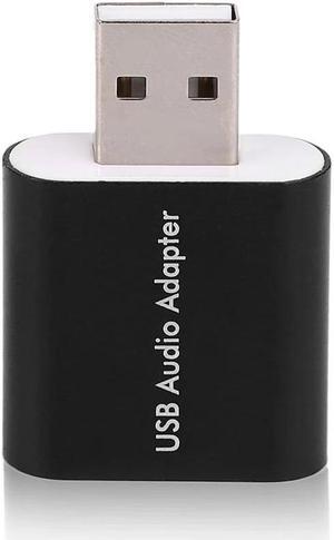 Practical Black & Silver Aluminium alloy External USB 2.0 7.1 CH Virtual Audio Sound Card Adapter Converter For Notebook PC