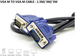 1080P VGA Cable Gold-plated Connector 1.5m  3+2 15pin VGA to VGA Cable for computer projector monitor screen