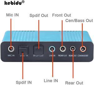 New arrival Professional USB Sound Card 6 Channel 5.1 Optical External Audio Card Converter CM6206 Chipset for Tablet