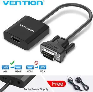 VGA to  Converter 1080P Male to Female With Audio VGA  Digital Analog Adapter for Laptop HDTV Projector  VGA