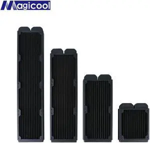 G1/4 " Copper Radiator 120MM 240MM 360MM 480mm For Computer Water Cooling Build  Environmental Product 28mm Thick
