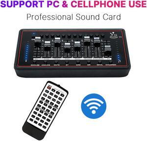Interface Sound Card Professional Studio  Microphone External Sound Card With Remote Control For Broadcast Guitar PC