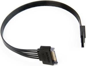 30CM 50CM 1M Black Single Sleeve SATA 15Pin Male to Female Power Extension Cable HDD SSD Power Cable SATA Cable