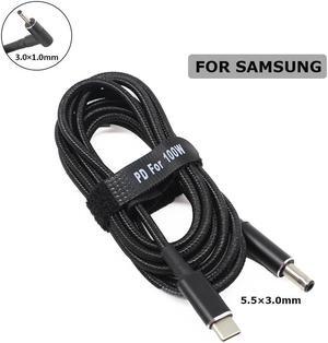 100W USB Type C PD Charging Cable to 3.0X1.0mm 5.5×3.0mm Converter for  19V Laptop Power Adapter Connector Cord