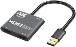 To  Hd  Dual Hdmi Video Capture Card  3.0 2.0 Hdmi Video  Grabber Record Box For Camera  Recording  Live Streaming r57