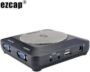 1080P HDMI Lecture Recorder VGA Audio Video Capture Card Microphone Mic Input Record Lecture Lessons Conference To USB U Disk