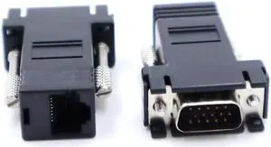 VGA extender male to LAN video CAT5 CAT6 RJ45 network  Adapt new Ethernet to 9pin connector