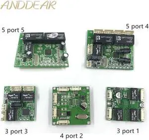 5V 12Vswitch module PBC OEM module  size 3/4/5 Ports Network Switches Pcb Board  ethernet switch 5V-12V 10/100Mbps