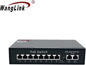 48V 100Mbps 8-port POE switch with 2*100M uplinks Total power 96W/120W Network switch Built-in power supply