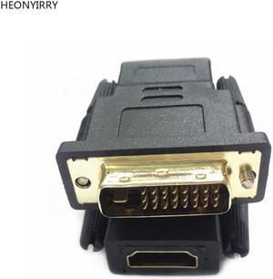 Female to DVI D 24+1 Pin Male Adapter Converter  DVI Cable Switch for PC for HDTV PS3 Projector LCD TV Box TV