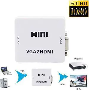 HD 1080P MINI VGA to HDMI Signal Converter Portable adapter With audio VGA2HDMI For PC Laptop DVD High quality