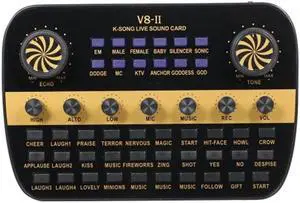Updated Live Sound Card ligent Volume Adjustable o Mixer Sound Card for Computer Pc Live Sound