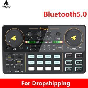 Caster Mixer Newest 4 Channel Sound USB Digital Audio Mixer Console Support Multi-Channel Mixing For Gaming,Streaming,Recording