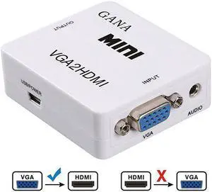 Hot VGA2HDMI  Mini VGA to HDMI  Converter with 1080P Audio Adapter Connector for Notebook PC for HDTV Projector
