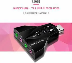 7.1 Channel USB 3D Sound Card Audio for Laptop PC for Macbook Pro USB 2.0 Adapter To Jack 3.5mm Headphone Micphone