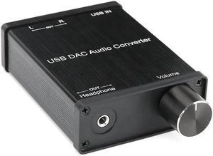 USB Sound Card Plug and Play DAC Audio Converter Adapter for Desktop Laptop Computer Support for Windows/Mac OS X/PS4