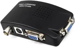 BNC to VGA Video Converter Composite S-video Input to PC VGA Out Adapter Digital Switch Box For PC MACTV Camera DVD DVR
