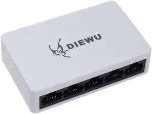 10/100Mbps 5 Port Fast Ethernet LAN RJ45 Network Switch Hub Desktop Unmanaged Ethernet Splitter Plug And Play