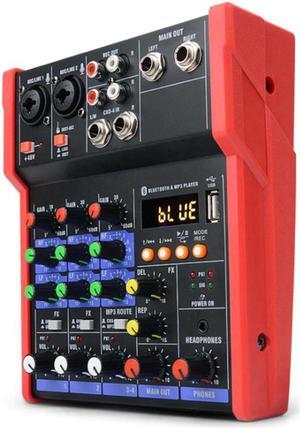 Sound Card Bluetooth Stage Home KTV USB 5V Mini Mixer Music Portable DJ Console Studio Live Performance