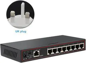 Gigabit Network Switch Fast Desktop Professional 9 Port Heat Dissipation Vlan Accessories Data Transmission Plug And Play